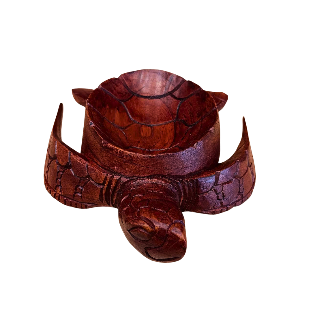 Hand-Carved Wooden Sea Turtle Bowl – Hawaiian Island Décor