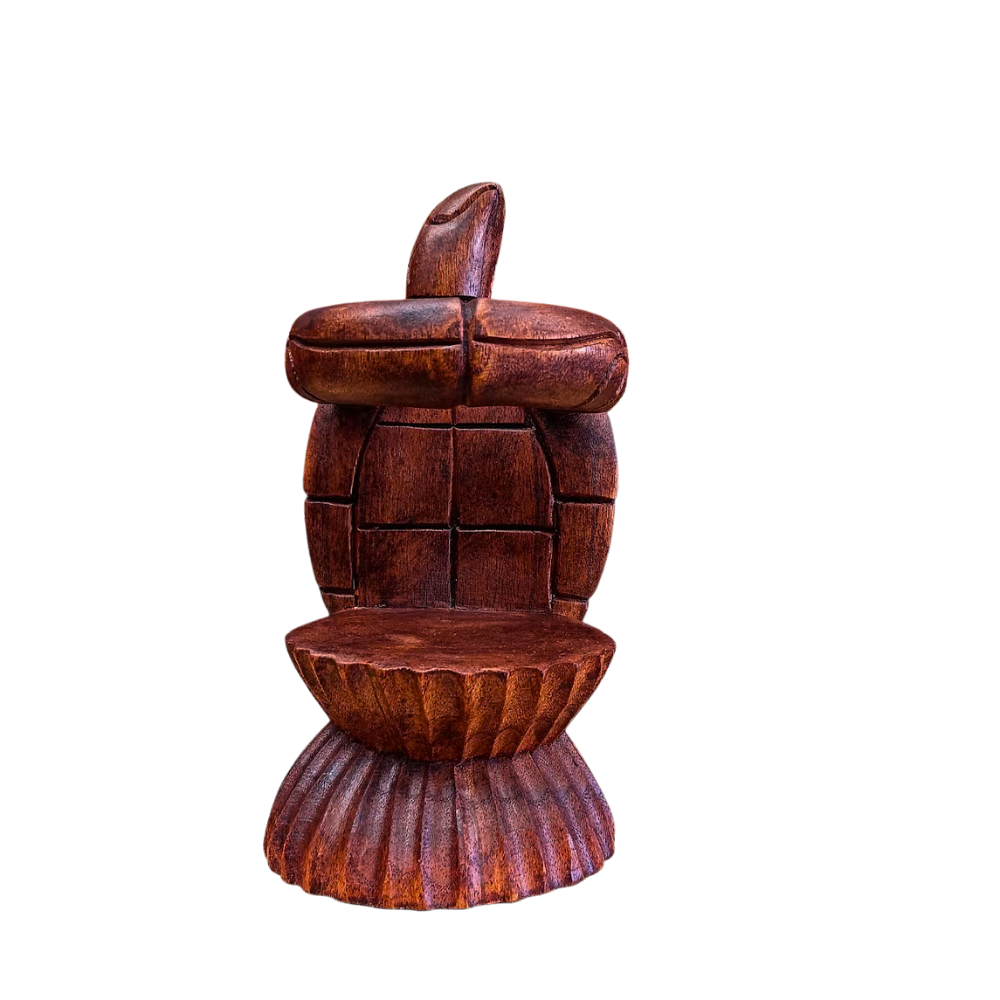 Hand-Carved Wooden Sea Turtle Wine Bottle Holder – Hawaiian Décor