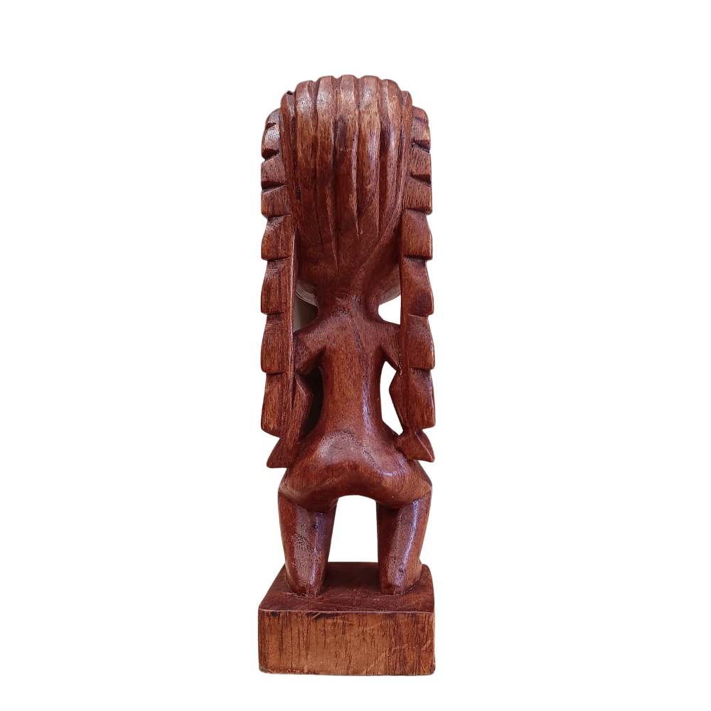Hand-Carved Hawaiian Tiki Statue – Kanaloa God of the Ocean and Healing- 8"