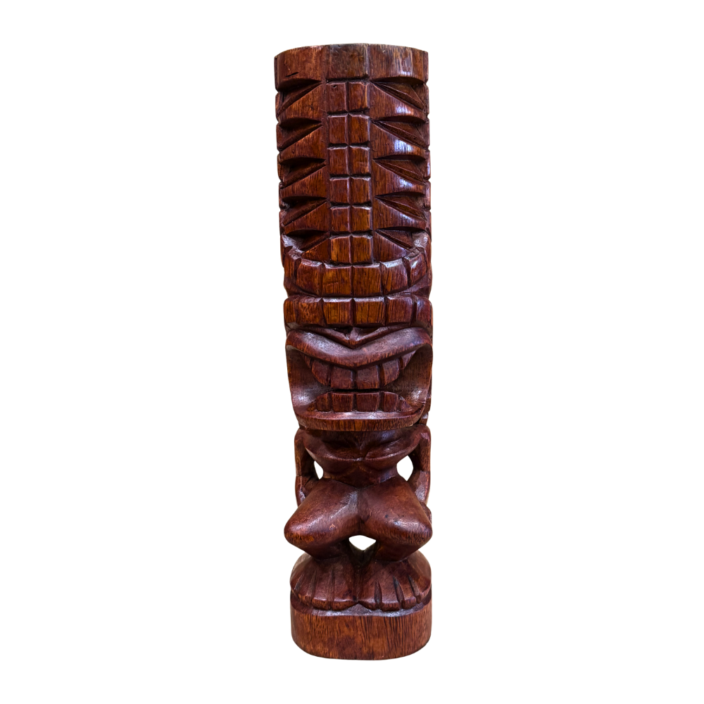 Premium 12" Hawaiian Kane Tiki Statue – Limited Edition Hardwood